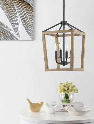 Safavieh Valdis PND4096A Natural / Black Lamp Room Scene Off Feature