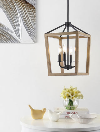 Safavieh Valdis PND4096A Natural / Black Lamp Room Scene On Feature