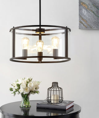 Safavieh Manlen PND4116A Bronze Lamp Room Scene On Feature