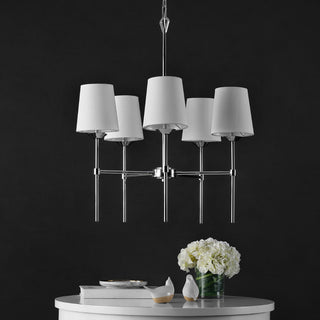 Safavieh Dortra PND4118A Chrome / White Lamp Room Scene Off Feature