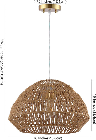 Safavieh Niamh PND4124A Natural Lamp Main On
