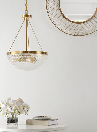 Safavieh Thorin PND4131A Brass Lamp Room Scene Off Feature