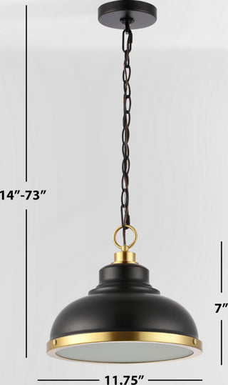 Safavieh Bastion PND4137A Black / Brass Lamp main image