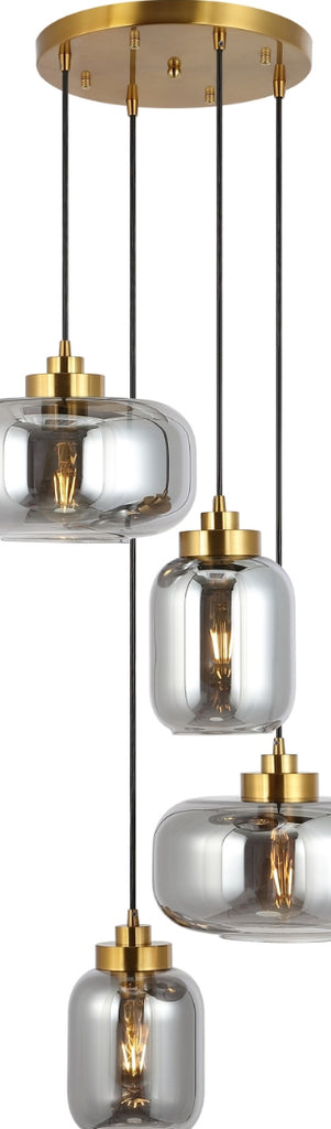 Safavieh Equinox PND4142A Smoke Grey / Brass Lamp main image