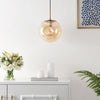 Safavieh Cyril PND4145A Amber / Brass Lamp Room Scene Off Feature