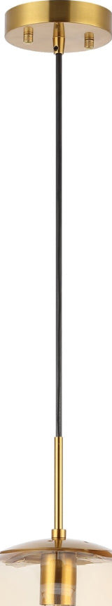 Safavieh Cyril PND4145A Amber / Brass Lamp main image