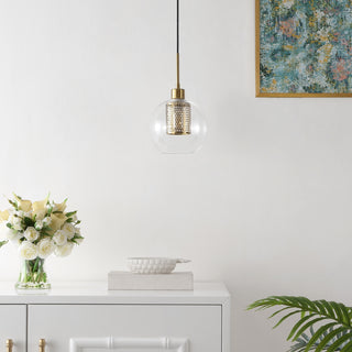 Safavieh Toronto PND4146A Clear / Brass Lamp Room Scene Off Feature