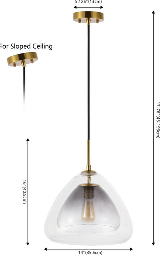 Safavieh Eclipse PND4147A Smoke Grey / Brass Lamp main image