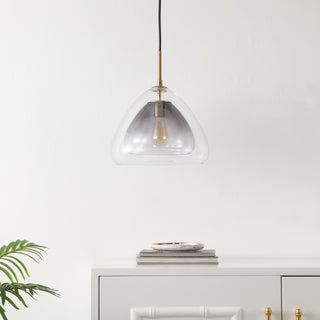 Safavieh Eclipse PND4147A Smoke Grey / Brass Lamp Room Scene Off Feature