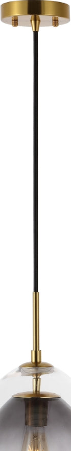 Safavieh Eclipse PND4147A Smoke Grey / Brass Lamp Main On