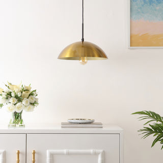 Safavieh Jorden PND4157A Brass / Black Lamp Room Scene Off Feature