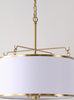 Safavieh Perzeta PND4158A Brass / White Lamp Room Scene Off Feature