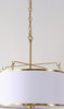 Safavieh Perzeta PND4158A Brass / White Lamp Room Scene Off Feature