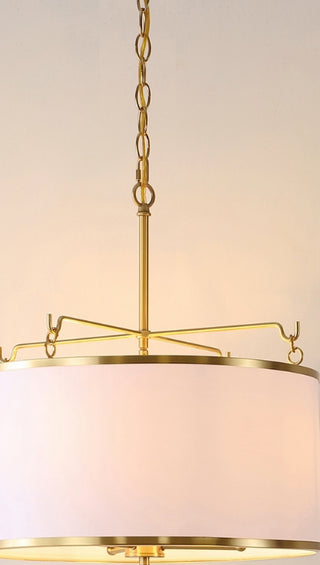 Safavieh Perzeta PND4158A Brass / White Lamp Room Scene On Feature