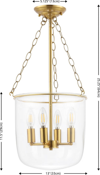 Safavieh Dahye PND4159A Clear / Brass Lamp main image