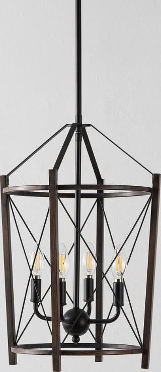 Safavieh Peltier PND4162A Dark Walnut / Black Lamp Room Scene Off Feature