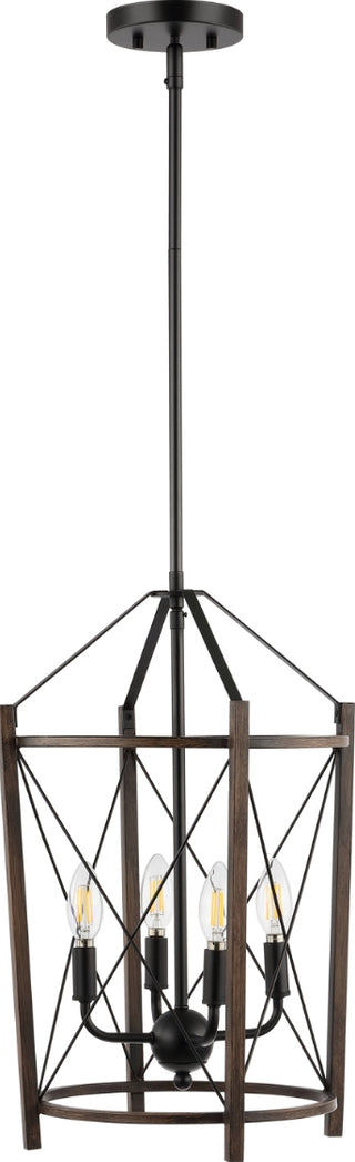 Safavieh Peltier PND4162A Dark Walnut / Black Lamp Main Off