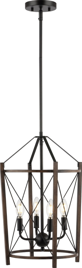 Safavieh Peltier PND4162A Dark Walnut / Black Lamp Main On