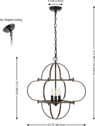 Safavieh Galvin PND4163A Black / Walnut Lamp main image