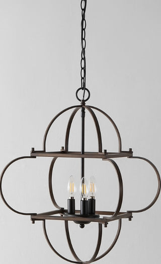 Safavieh Galvin PND4163A Black / Walnut Lamp Room Scene Off Feature