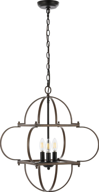 Safavieh Galvin PND4163A Black / Walnut Lamp Main Off