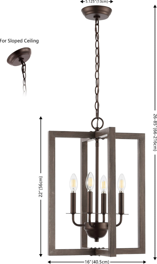 Safavieh Winter PND4164A Walnut / Oil Rub Bronze Lamp main image