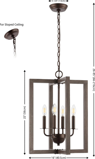 Safavieh Winter PND4164A Walnut / Oil Rub Bronze Lamp main image