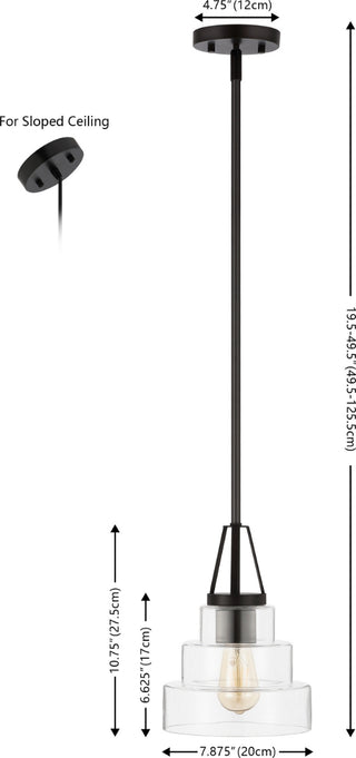 Safavieh Raylen PND4170A Clear / Oil Rub Bronze Lamp main image