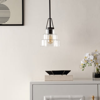 Safavieh Raylen PND4170A Clear / Oil Rub Bronze Lamp Room Scene Off Feature