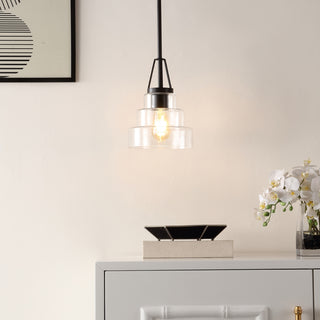 Safavieh Raylen PND4170A Clear / Oil Rub Bronze Lamp Room Scene On Feature