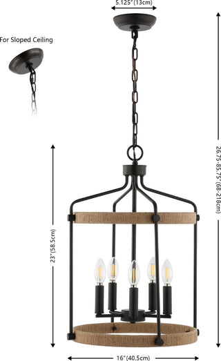 Safavieh Dwyer PND4174A Black / Brown Lamp main image