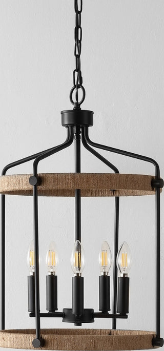 Safavieh Dwyer PND4174A Black / Brown Lamp Room Scene Off Feature