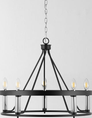 Safavieh Trenton PND4177A Black / Chrome Lamp Room Scene Off Feature