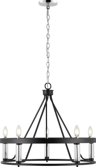 Safavieh Trenton PND4177A Black / Chrome Lamp Main On