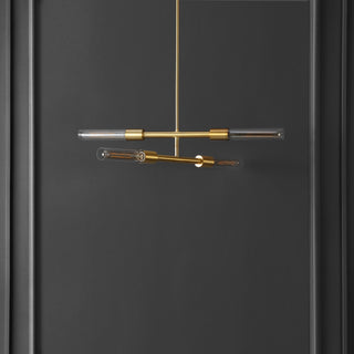 Safavieh Cronos PND4180A Brass / Clear Lamp Room Scene Off Feature