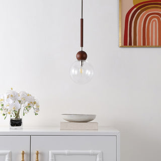 Safavieh Roxora PND4182A Dark Walnut / Nickel Lamp Room Scene Off Feature