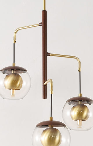 Safavieh Vylora PND4185A Dark Walnut / Brass Lamp Room Scene Off Feature
