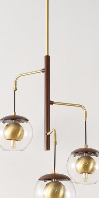 Safavieh Vylora PND4185A Dark Walnut / Brass Lamp Room Scene Off Feature