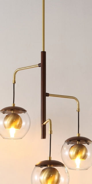 Safavieh Vylora PND4185A Dark Walnut / Brass Lamp Room Scene On Feature