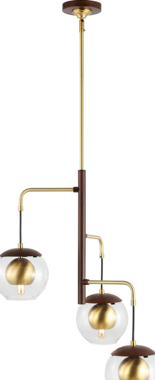 Safavieh Vylora PND4185A Dark Walnut / Brass Lamp main image