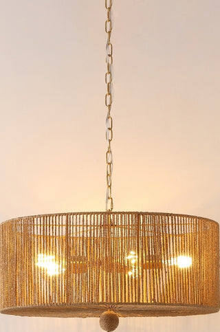 Safavieh Mamba PND4186A Natural / Gold Lamp Room Scene On Feature