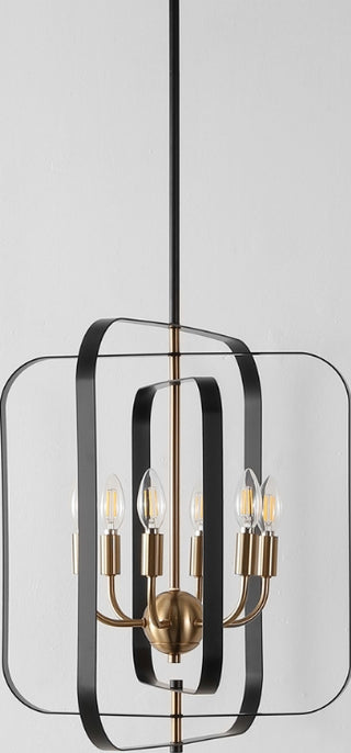 Safavieh Dellyth PND4195A Black / Brass Lamp Room Scene Off Feature