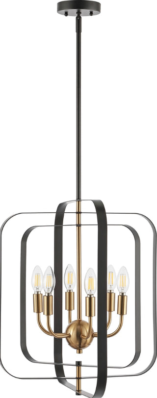 Safavieh Dellyth PND4195A Black / Brass Lamp Main Off