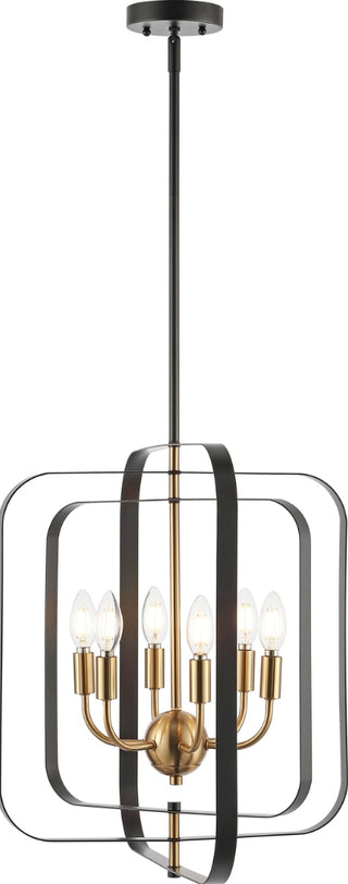 Safavieh Dellyth PND4195A Black / Brass Lamp Main On
