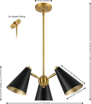 Safavieh Naveeda PND4199A Black / Brass Lamp main image