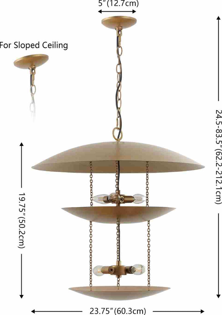 Safavieh Jules PND4204A Antique Gold Lamp main image