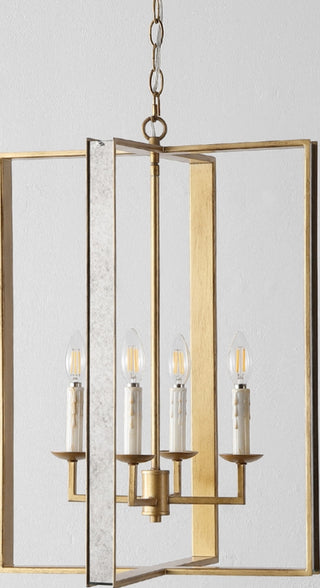 Safavieh Markle PND4205A Antique Gold Lamp Room Scene Off Feature