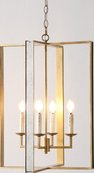 Safavieh Markle PND4205A Antique Gold Lamp Room Scene On Feature