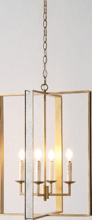 Safavieh Markle PND4205A Antique Gold Lamp Room Scene On Feature