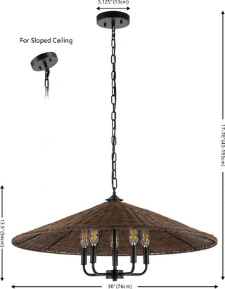 Safavieh Palmera PND4211A Dark Natural / Black Lamp main image